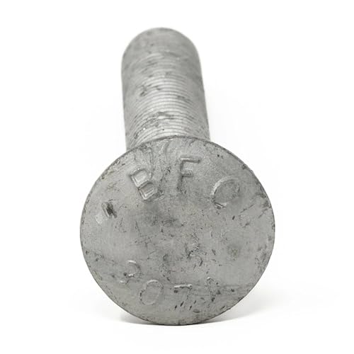 5/16"-18 x 5 (50 Pack) Galvanized Carriage Bolt Kit Grade 307A, Includes 5/16"-18 Hex Nuts (50 pcs), Hot Dip Galvanized for Exterior Use by Fastener Depot