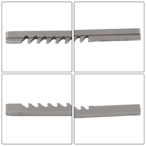 kimllier 1/8 Inch Keyway Broach, B Push-Type, High Speed Steel