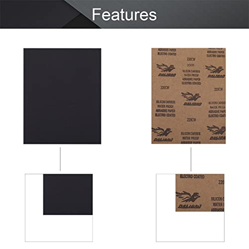 Utoolmart 180 Grits Sanding Sheets 9-inch x 11-inch Wet Dry Silicon Carbide Sandpaper for Wood Furniture Metal Automotive Polishing 5pcs - color: 5pcs, size: 180 Grit