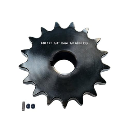 #40 Sprocket 17T 3/4" Bore Hardened Black Oxide - size: 17 teeth, style: 3/4" in bore