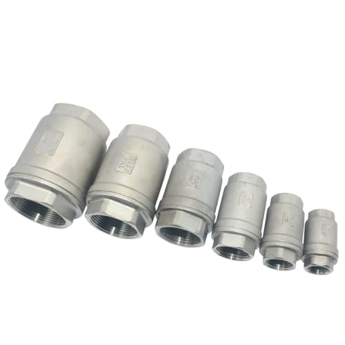1" NPT Female WOG1000 Check Valve, Spring Loaded In-line Low Cracking Pressure, Stainless Steel SS316 CF8M (1 Inch)… - size: 1 Inch
