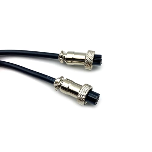 3.28 ft GX12 6 Pin Double Female Cable, GX12 6Pins Double Female Head Aviation Cordset Electrical Connector Panel Mount Circular Metal Adapter Cordset for Ships 5A 125V 24AWG (1meter) - size: GX12 6Pin