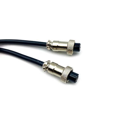 3.28 ft GX12 6 Pin Double Female Cable, GX12 6Pins Double Female Head Aviation Cordset Electrical Connector Panel Mount Circular Metal Adapter Cordset for Ships 5A 125V 24AWG (1meter) - size: GX12 6Pin