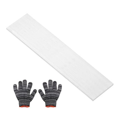 uxcell Square Aluminum Flat Bar with Gloves 0.12"x3"x10"/3x80x254mm - size: 0.12" x 3" x 10"/3 x 80 x 254mm