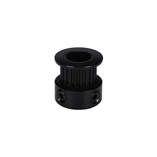 5pcs GT2 Black Aluminum 20 Teeth Timing Belt Idler Pulley Synchronous Wheel bore 8mm for 3D Printer CNC Machine 6mm Width Timing Belt (8mm bore) - size: 8mm bore