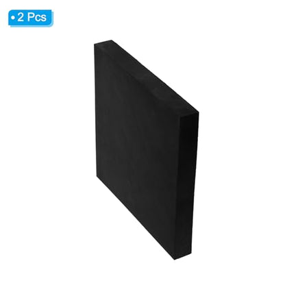 PATIKIL Rubber Anti-Vibration Pads, 2 Pcs Square Vibration Isolation Mats 8" x 8" x 1" for HVAC Air Conditioner Air Compressor Washer Dryer, Black - size: 8" x 8" x 1"