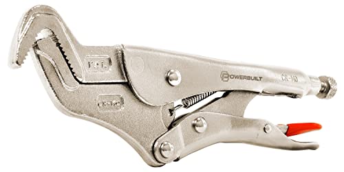 Powerbuilt 9-Inch Parrot Nose Pliers Hand Tool, Adjustable Locking Jaw, Non-Slip Grip on Pipes and Bolts, Car Vehicle Repair, Sinks, Home Improvement Tools - 642896
