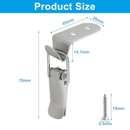 8 Sets 90 Degree Tool Box Hood Locks Latches with Lock Button - style: 8 set with Lock Button