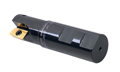 Accusize Industrial Tools 1'' 90 Deg Square Shoulder Indexable End Mill with Apkt1604 Inserts, 0056-0921 - size: 1" Cut, 1" Shk, 2 Fl