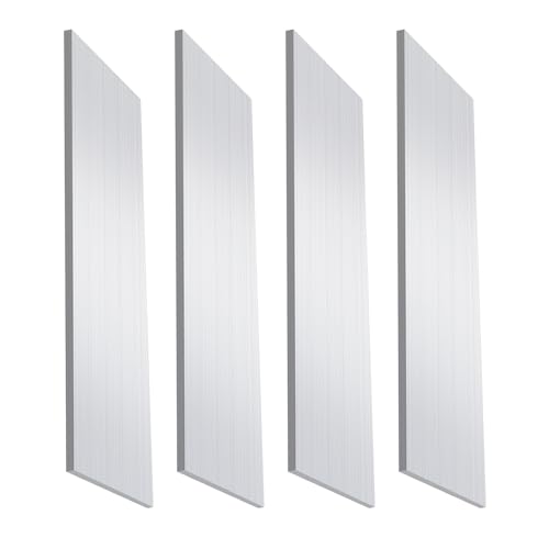6061 Aluminum Flat Bar, 3/16" x 2" x 12" Rectangle Aluminum Bar Stock, T6511 Solid Mill Stock for Industrial Building, DIY Projects, Metal Crafting and Fabrication（4 Pcs ） - size: 3/16" x 2" x 12"