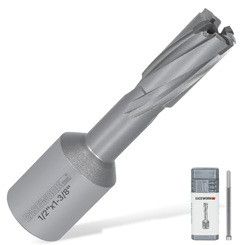 EASEWORK TOOL Carbide-Tipped Annular Cutter, 1/2" Diameter x 1-3/8" Depth - size: 1/2x1-3/8