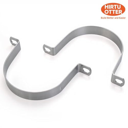 6 PCS 3-1/2 Inch, 304 Stainless Steel Thickened Pipe Clamps, Heavy-Duty Two Hole U-Bracket Conduit Clips for HVAC, Electrical, Plumbing, Secures Rigid Pipe/Tube on Wood/Metal/Concrete (89mm) - size: 3-1/2" (89mm)