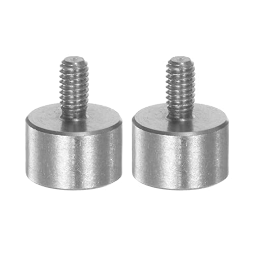HARFINGTON 2pcs Flat Contact Points 8mm Dia 5mm Length M2.5 Thread 303 Stainless Steel for Dial Digital Indicator Depth Gauge Thickness Gauge - size: 8mmx5mm