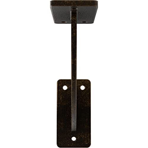 2" W x 7" D x 7" H Bradford Steel Bracket, Antiqued Brass - color: Antiqued Brass, size: 2-in. W x 7-in. D x 7-in. H