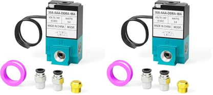 TAILONZ PNEUMATIC 2 Way 3 Port Mac Valve, DC12V, 5.4W, 1/8”NPT Electronic Booster Control Solenoid Valve High-Frequency Solenoid valve35A-ACA-DDAA-1BA (Pack of 2) - size: DC12V (Pack of 2)