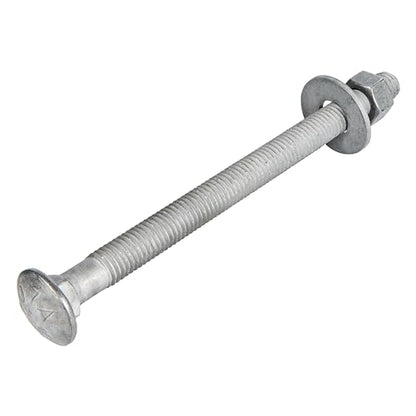 1/2" x 7" (25 Pack) Galvanized Carriage Bolt Kit Grade 307A Includes 1/2" USS Flat Washers (25 pcs) and 1/2"-13 Hex Nuts (25 pcs), Hot Dip Galvanized for Exterior Use by Makers Bolt - size: 1/2 x 7