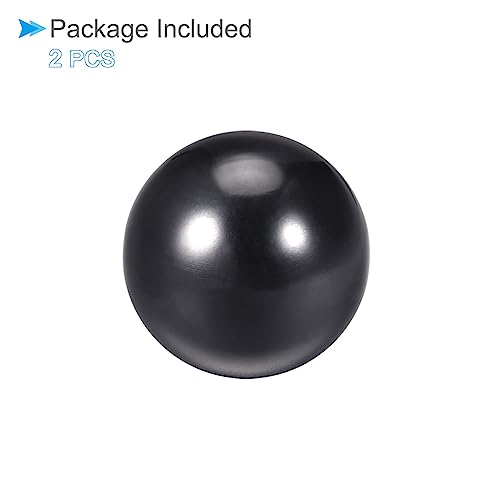 Thermoset Ball Knobs, M12 Female Thread 40mm Diameter, Plastic Metric Hand Screw Grip Black - (Applications: for Lathe Machinery Lever Handle), 2-Pieces - color: Black, size: M12 x 40mm