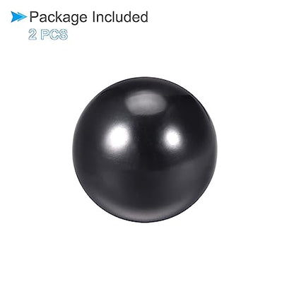 Thermoset Ball Knobs, M12 Female Thread 40mm Diameter, Plastic Metric Hand Screw Grip Black - (Applications: for Lathe Machinery Lever Handle), 2-Pieces - color: Black, size: M12 x 40mm