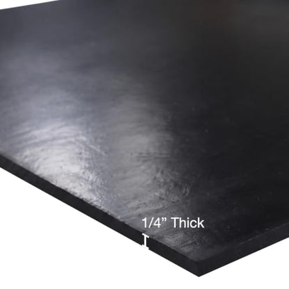 EPDM Rubber Sheet, Black, 60A, 0.250" x 36" x 36" - size: 36 x 36 x 0.25 in.