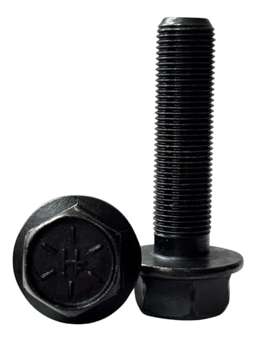 (15 Pieces) 5/8-18x2 1/2" Grade 8 Hex Flange Bolts Screws UNF Fine Full Threads Zinc Phosphate & Oil