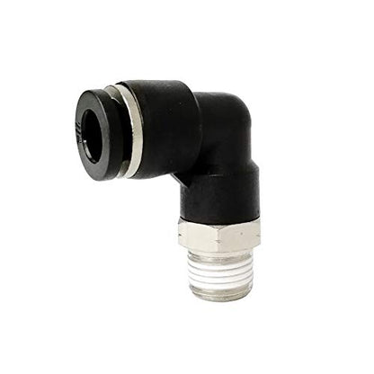 10 Pack Push to Connect Air Fittings 90 Degree Pneumatic Tube Fitting Male Elbow 1/4" Tube OD x 1/8" NPT Thread - size: 1/4" OD x 1/8" NPT