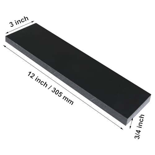 High-Density Polyethylene (HDPE) Plastic Sheet (1, Black, 3" X 12"X 3/4") - color: Black, size: 3" X 12"X 3/4"