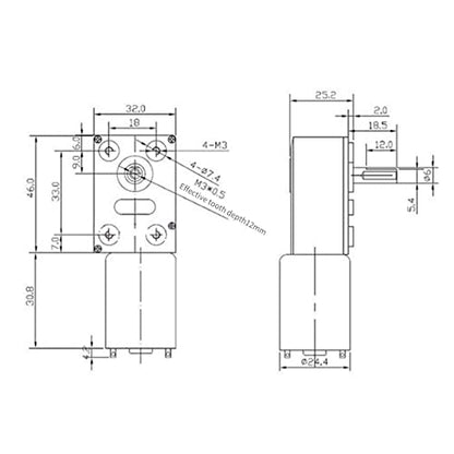 CHANCS Inversion Reducer 370WG 12V DC 120RPM for Automation Equipment - size: 12V, style: 120 RPM