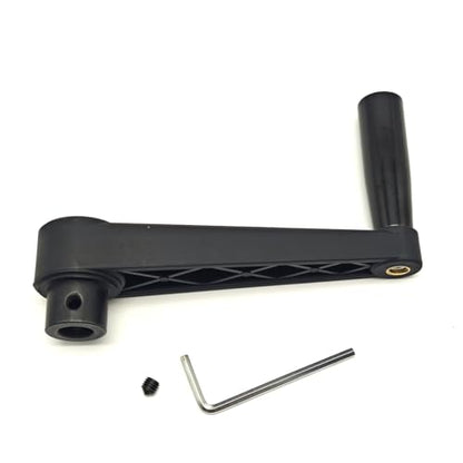 6.3" Nylon Crank Handle Drill Press Revolving Handle with Round or Square Installation Hole Smooth 360 Degree Operation for Industry Lathe Milling Grinding Machine (Round Hole 16 * 160) - size: Round Hole 16x160
