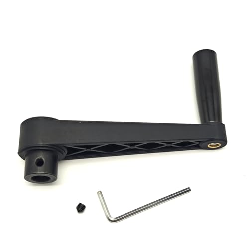 6.3" Nylon Crank Handle Drill Press Revolving Handle with Round or Square Installation Hole Smooth 360 Degree Operation for Industry Lathe Milling Grinding Machine (Round Hole 16 * 160) - size: Round Hole 16x160