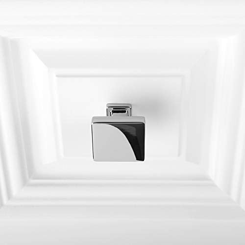 KOOFIZO 30 Pack Polished Chrome Cabinet Knobs, Square Single Hole Pulls K08 - color: Polished Chrome, size: Knob 1 - 30Pcs, style: Modern