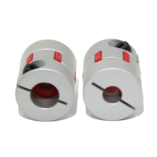8mm to 12mm Bore Aluminium Plum Flexible Shaft Coupling Servo Stepper Motor Jaw D25xL30 Connector Flexible Shaft Couplers for 3D Printer/CNC Machine/DIY Encoder, 2pcs/Pack(8mmx12mm) - size: 8mmx12mm