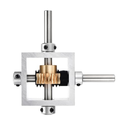 uxcell Gear Box 90 Degree Right Angle Worm Gearbox 1:20 Reduction Gearbox 1 Module 20 Teeth Worm Gear Aluminum Frame Simple Mechanical DIY Module with 8mm Shaft, 100x100x50mm(LxWxH) - size: 8mm Shaft, style: 1:20 Small