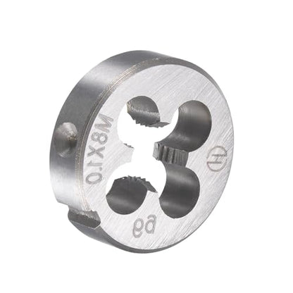M8x1mm Metric Tap and Die Set,Machine Thread Screw Tap with Round Threading Die,Tap & Die Kit for Nut Screw Bolt Thread Repair - size: M8x1mm