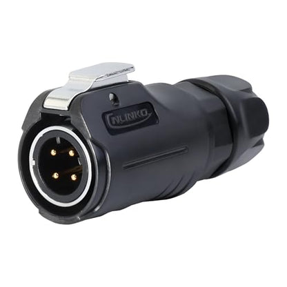 CNLINKO LP-12 4 Pin Connector IP68 Waterproof Circular Electrical Plug for Outdoor Equipment Solar Industrial Machinery DC 12V M12 2-8 Pin Male Plug and Female Plug (4-Pin) - size: 4-Pin, style: Metal-reinforced Kit