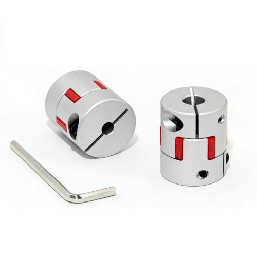 5mm to 8mm Bore Aluminium Plum Flexible Shaft Coupling Servo Stepper Motor Jaw D25xL30 Connector Flexible Shaft Couplers for 3D Printer/CNC Machine/DIY Encoder, 2pcs/Pack(5mmx8mm) - size: 5mmx8mm