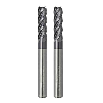 Tools Extra Long Carbide Square End Mill for Cutting Alloy Steels, Cast Iron, Hardened Steel - 4 Flute Milling Cutter 3/16 Shank (3/16-3" 2PCS) - size: EXL 3/16-3" 2PCS