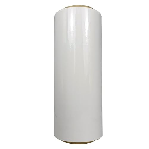 White Stretch Wrap Shrink Wrap 12”×1000ft Storage Industrial Wrap - color: White