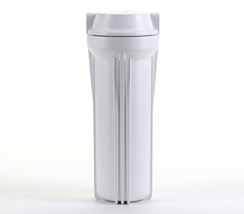 Hydronix HF2-10WHWH12 10" Slim Filter Housing with White Flat Cap, ½” Ports | NSF 42 Certified Material | Housing for RO & Filtration System Filters
