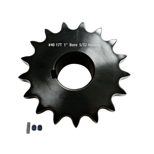 #40 Sprocket 17T 1" Bore Hardened Black Oxide - size: 17 teeth, style: 1" in bore