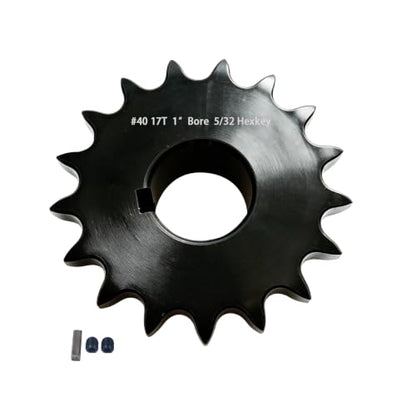 #40 Sprocket 17T 1" Bore Hardened Black Oxide - size: 17 teeth, style: 1" in bore