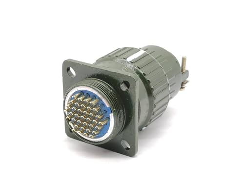Aviation Connector 28mm Y28M-37TK Female 37 Pin Circular Connector Solder Cable Plug Bayonet Coupling Waterproof Aviation Metal Wire Panel Power Chassis Fittings Connector