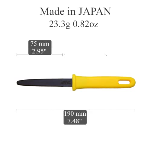 CANARY Cardboard Cutter with Non-Stick Coated Blade - 7.5" Box Cutter Utility Knife for Breaking Down Boxes & Opening Packages - Made in Japan, Yellow - size: 1 pc