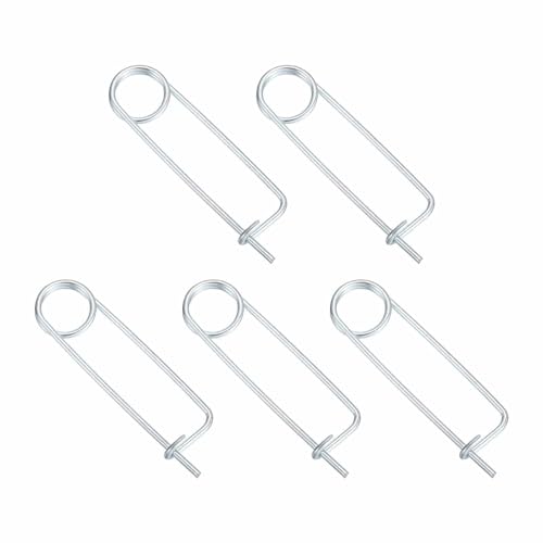 MECCANIXITY 5pcs Steel Brooch Cotter Pins, 0.08x2.95 Inch (2x75mm) Brooch Shape Cotter Safety Spring Pin, Quick Locking Fastener for Garden, Farm, Lawn, Rectangle - size: M2x75mm