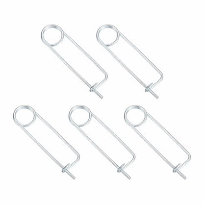 MECCANIXITY 5pcs Steel Brooch Cotter Pins, 0.08x2.95 Inch (2x75mm) Brooch Shape Cotter Safety Spring Pin, Quick Locking Fastener for Garden, Farm, Lawn, Rectangle - size: M2x75mm