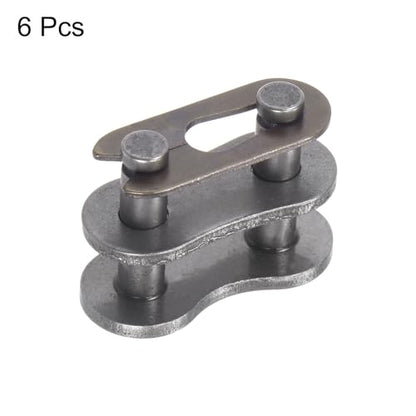 uxcell 6Pcs #40 Chain Master Connector Link Roller, 1/2" Pitch Carbon Steel, Standard Connecting Split Links for 08A Chain - size: #40