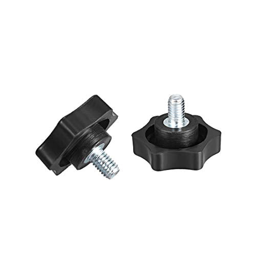 uxcell Clamping Handle Screw Knobs Handle Star Knob M6 x 10mm Male Thread 5pcs - size: M6*10