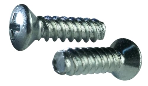 #8 x 1/2" Phillips Oval Head 48-2 Thread Forming Screws, Zinc, 5000 Pack - size: #8 x 1/2", style: Bulk