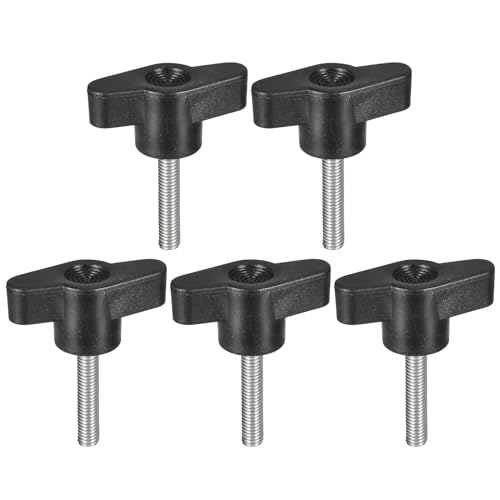 uxcell 5Pcs Clamping Screw Knob, M5 x 25mm Metric 304 Stainless Steel T Shaped Thumb Screws Handle for Quick Remove Hand Tightening Knob Replacement - size: M5 x 25mm