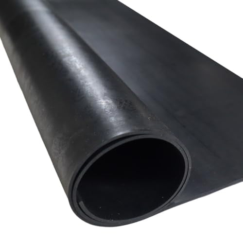Nitrile Commercial Grade Rubber Sheet, Black, 60A, 0.093" x 36" x 36" - size: 36 x 36 x 0.093 in.