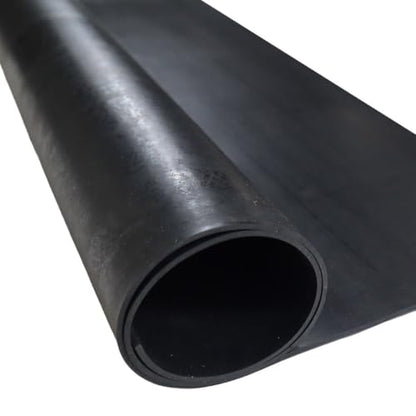 Nitrile Commercial Grade Rubber Sheet, Black, 60A, 0.093" x 36" x 36" - size: 36 x 36 x 0.093 in.